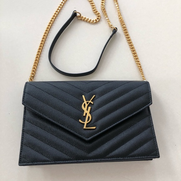 Yves Saint Laurent Handbags - Ysl small monogram wallet on chain